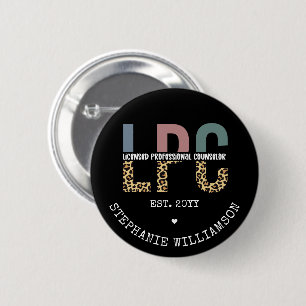 Custom LPC Licensed Professional Counsellor Gift 6 Cm Round Badge