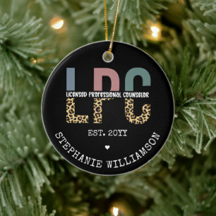 Custom LPC Licensed Professional Counsellor Gift Ceramic Ornament