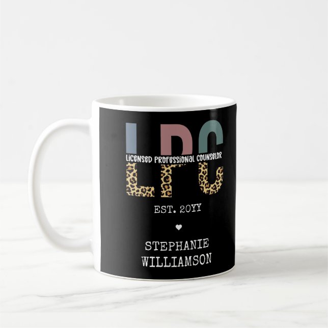 Custom LPC Licensed Professional Counsellor Gift Coffee Mug (Left)