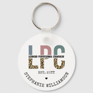 Custom LPC Licensed Professional Counsellor Gift Key Ring