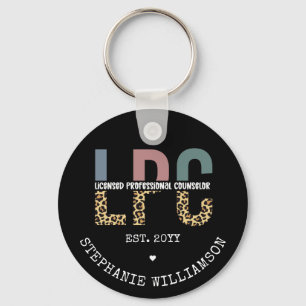 Custom LPC Licensed Professional Counsellor Gift Key Ring