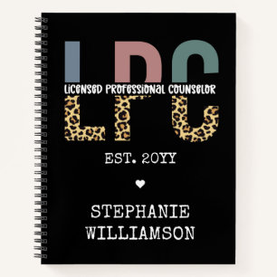 Custom LPC Licensed Professional Counsellor Gift Notebook