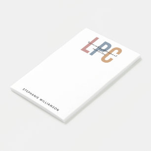 Custom LPC Licensed Professional Counsellor Post-it Notes