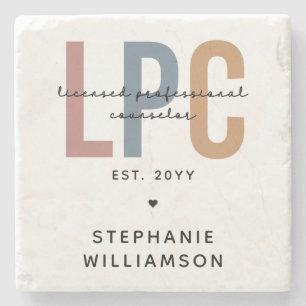 Custom LPC Licensed Professional Counsellor Stone Coaster