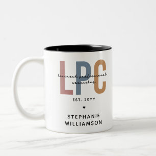 Custom LPC Licensed Professional Counsellor Two-Tone Coffee Mug