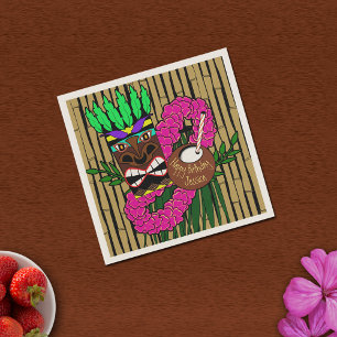 Custom Luau Birthday Party Theme Napkin