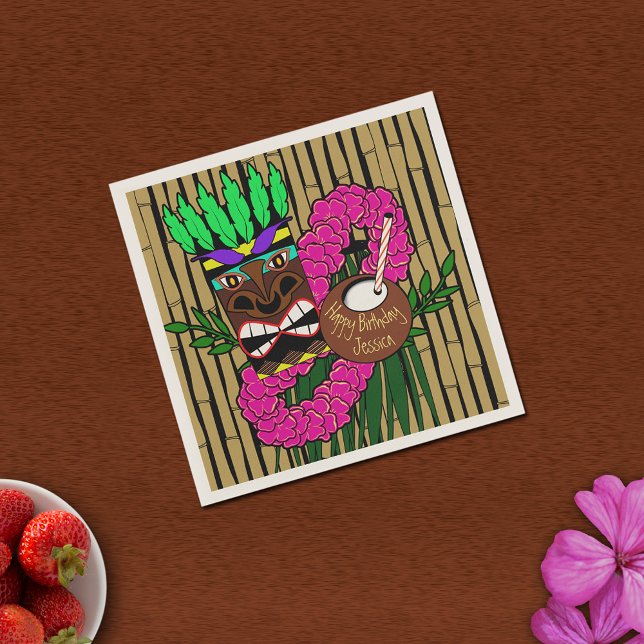 Custom Luau Birthday Party Theme Napkin (Creator Uploaded)