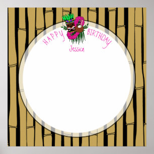 Custom Luau Birthday Party Theme Poster