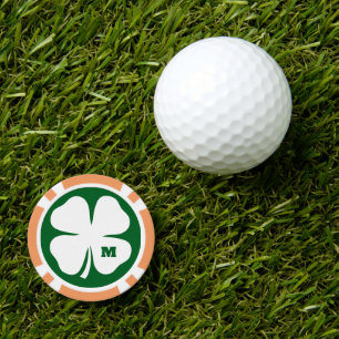Custom lucky clover poker chip golf ball markers
