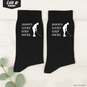 Custom Lucky Golf Socks, Birthday Christmas Fun Socks