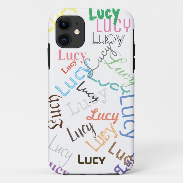 Custom Lucy Name Iphone phone case gift (Back)