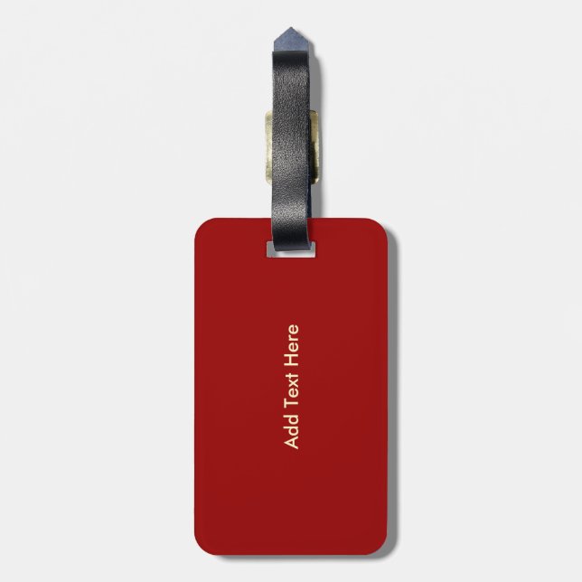 Custom Luggage Tag (Red) (Back Vertical)