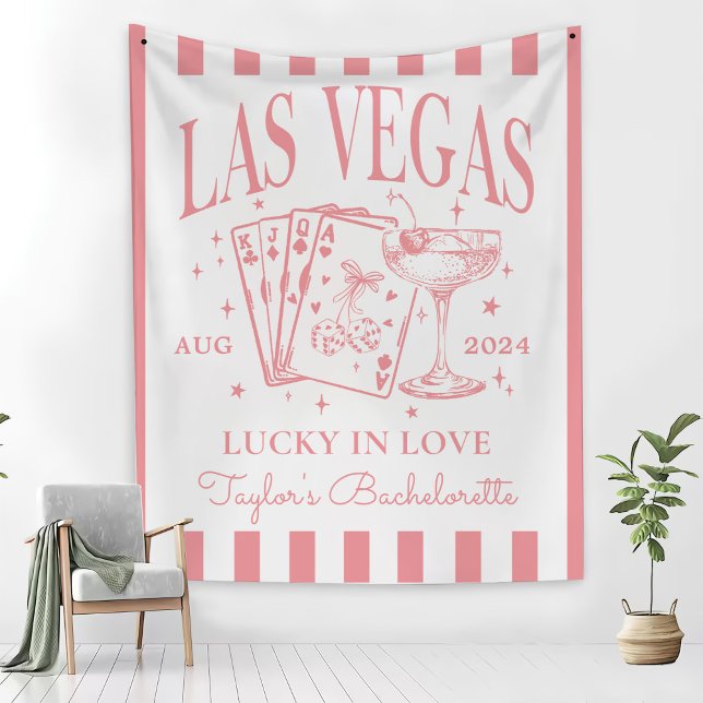 Custom Luxe Las Vegas Bachelorette Party Banner Tapestry (Creator Uploaded)