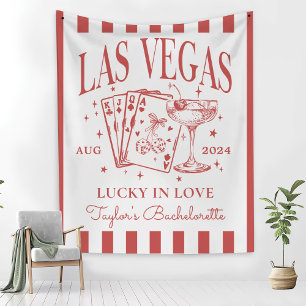 Custom Luxe Las Vegas Bachelorette Party Banner Tapestry