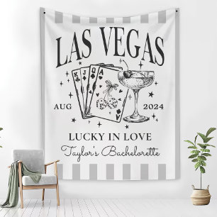 Custom Luxe Las Vegas Bachelorette Party Banner Tapestry