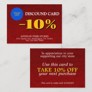 Custom Luxury Business Discount Card