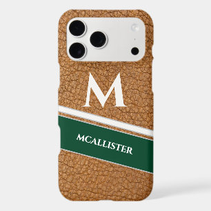 Custom Luxury Leather Pattern Monogram Heritage