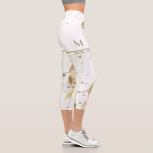 Custom Lynx Astrologer Constellation Horoscope Capri Leggings