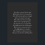 Custom Lyrics Print, Song Lyrics Art Poster<br><div class="desc">Elegant song lyrics wall art,  song lyrics print,  wedding song lyric art,  first dance print. Add your custom lyrics or poem. to make a beautiful personalised gift. Perfect anniversary gift or thoughtful Valentine's Day gift idea.</div>
