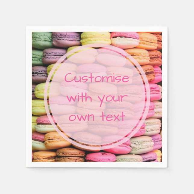 Custom Macaroons Napkin (Front)