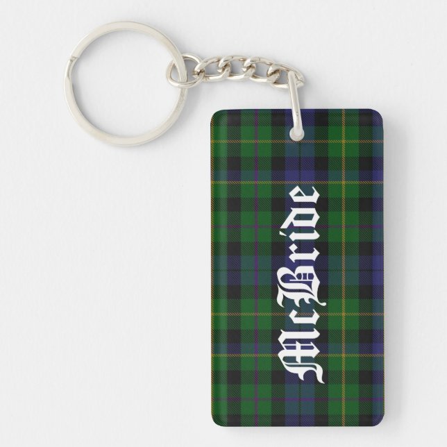 Custom MacBride Tartan Plaid Key Chain (Front)