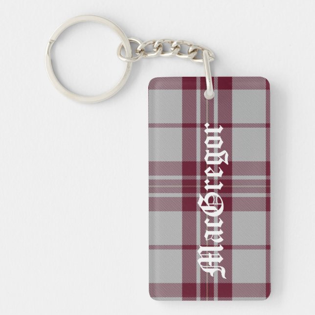Custom MacGregor Tartan Plaid Key Chain (Front)