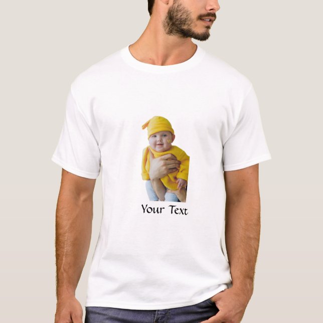 Custom Made - Add Photo and Text T-Shirt (Front)
