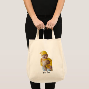 Custom Made - Add Photo and Text Tote Bag