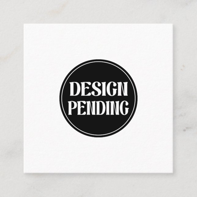 Custom-made, artistic, elegant square business card (Front)