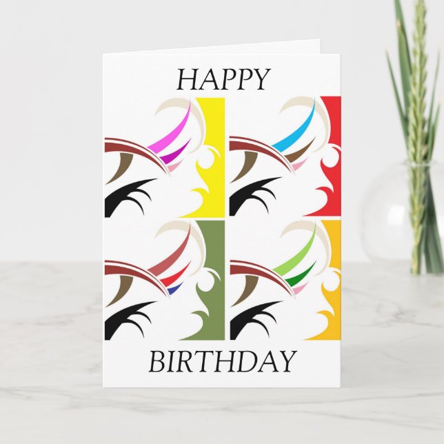 Custom made Happy Birthday card (Front)