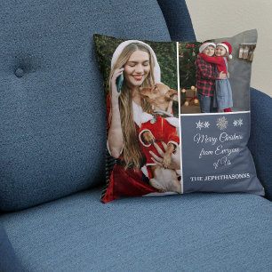 Custom Made Holiday Fun Photo Gift Merry Christmas Cushion
