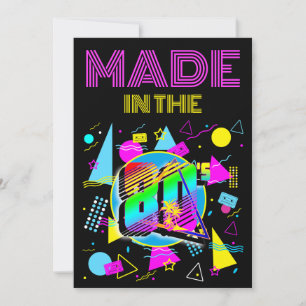 Custom Made In The 80's Retro Class Reunion Invitation