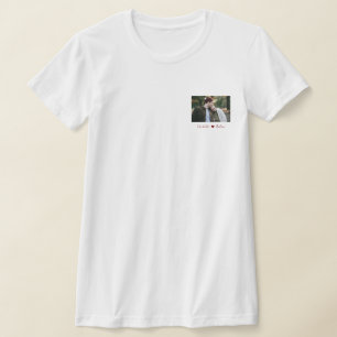 Custom Made Photo And Text Personalised White T-Shirt