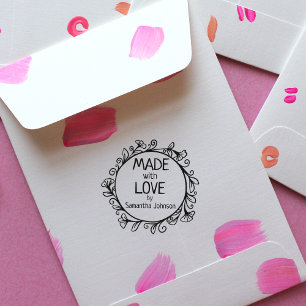 Custom Made with Love by,  Rubber Stamp