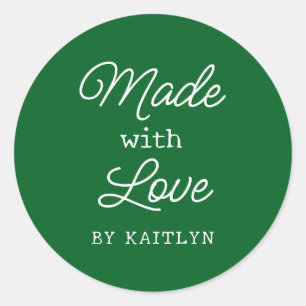 Custom Made with Love Classic Round Sticker
