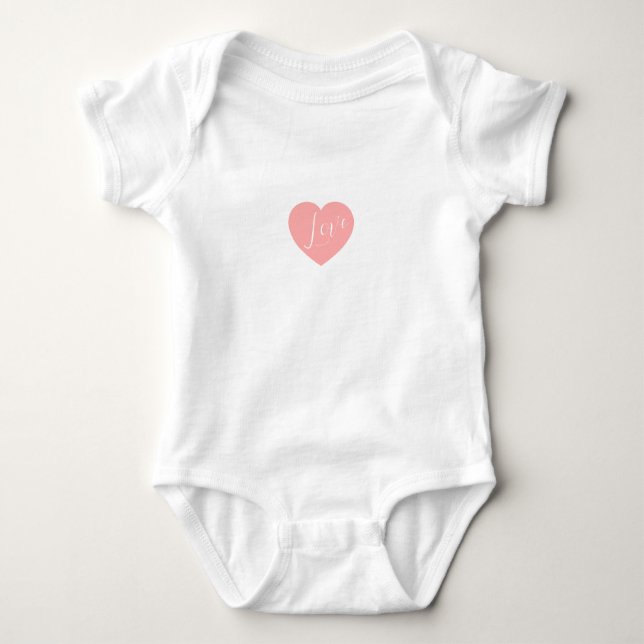 Custom made with love for your little one baby bodysuit (Front)