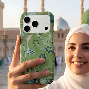 Custom Madinah Islamic Floral Green Carpet