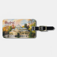 Custom Madrid Spain Palacio de Cristal Watercolor