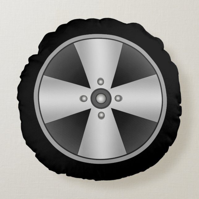 Custom Mag Wheel Round Cushion (Front)