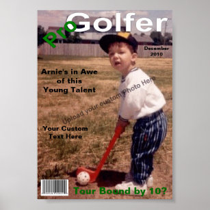 Custom Magazine Cover, Pro Golfer Poster