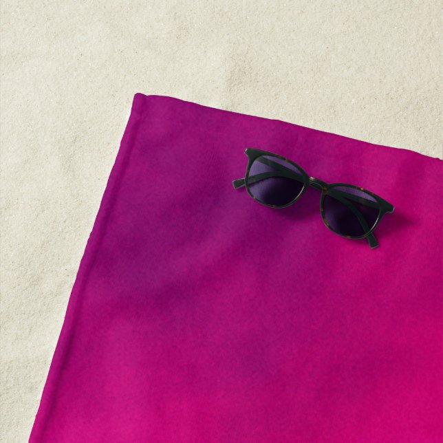 Custom Magenta Beach Towel (In Situ)