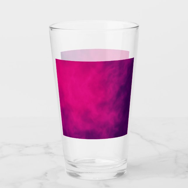 Custom Magenta Glass Cup (Front)