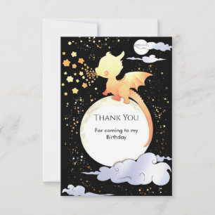 Custom Magical Dragon Birthday Thank You Card