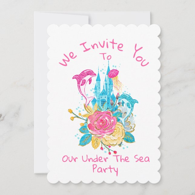 Custom Magical Under The Sea Kingdom Invitation (Front)
