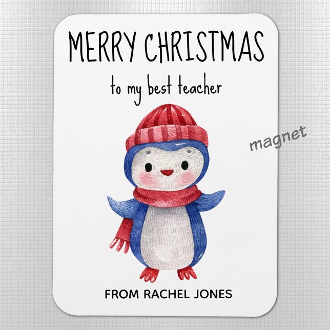 Custom Magnet Best Teacher Merry Christmas (Creator Uploaded)