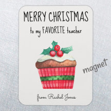 Custom Magnet Favourite Teacher Merry Christmas