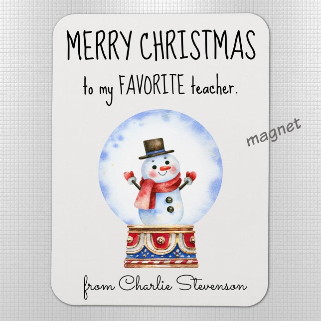 Custom Magnet Favourite Teacher Merry Christmas (Creator Uploaded)