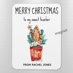 Custom Magnet Sweet Teacher Merry Christmas