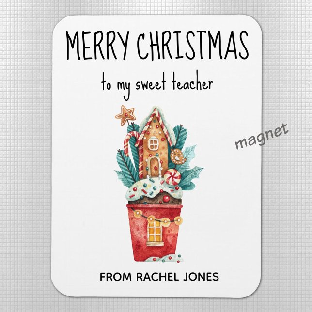 Custom Magnet Sweet Teacher Merry Christmas (Creator Uploaded)