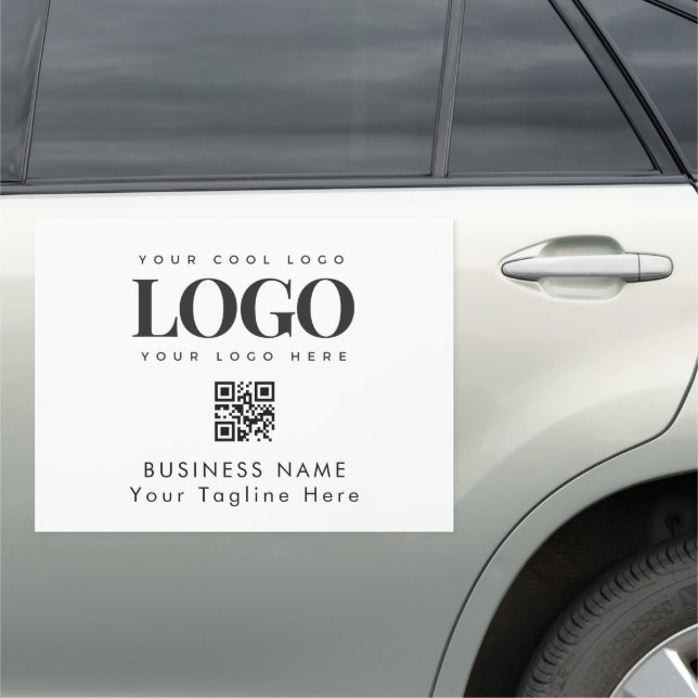 Custom Magnetic Sign Business Logo & Qr Code (In Situ)